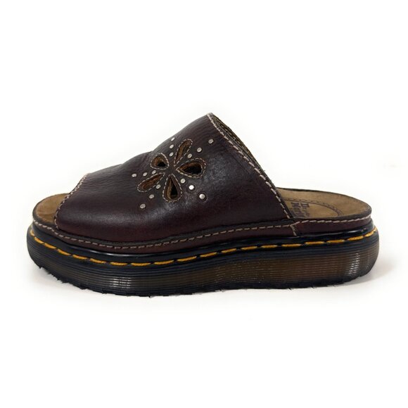 Vtg Doc Dr Martens Flower Cutout Chunky Sandals Womens Sz US 5 Made In England - Picture 3 of 14